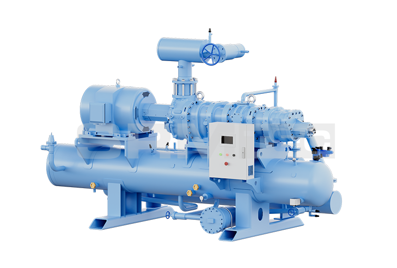 开启式单机双级变频螺杆压缩机组